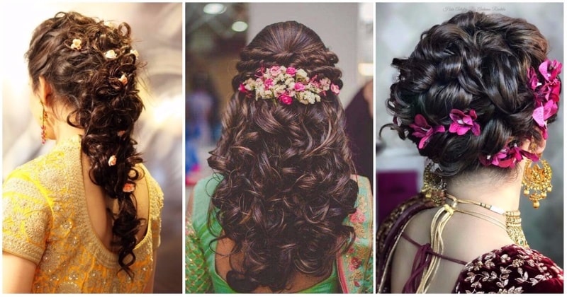 Bridal hair style for curly hair