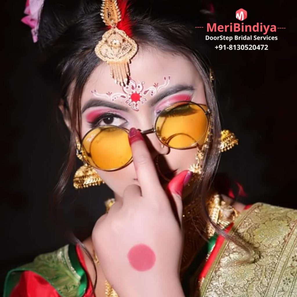 Bengali Bridal Makeup Done by Meribindiya Team