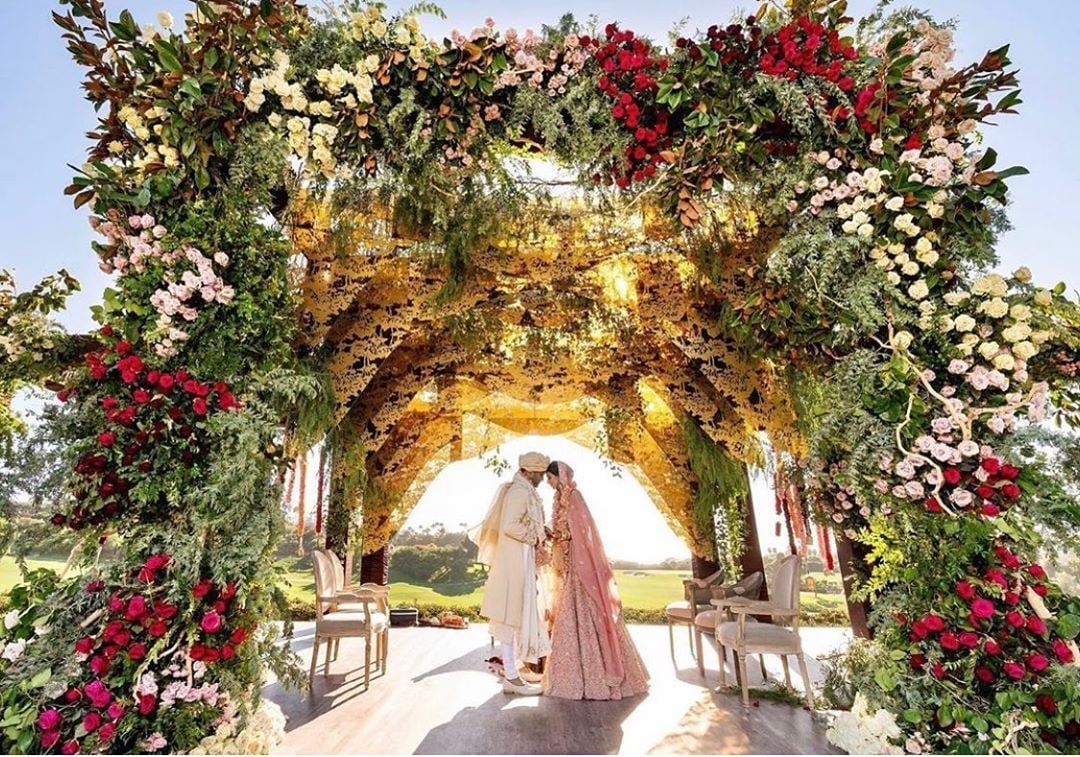 A Garden -Themed Mandap Wedding Planning