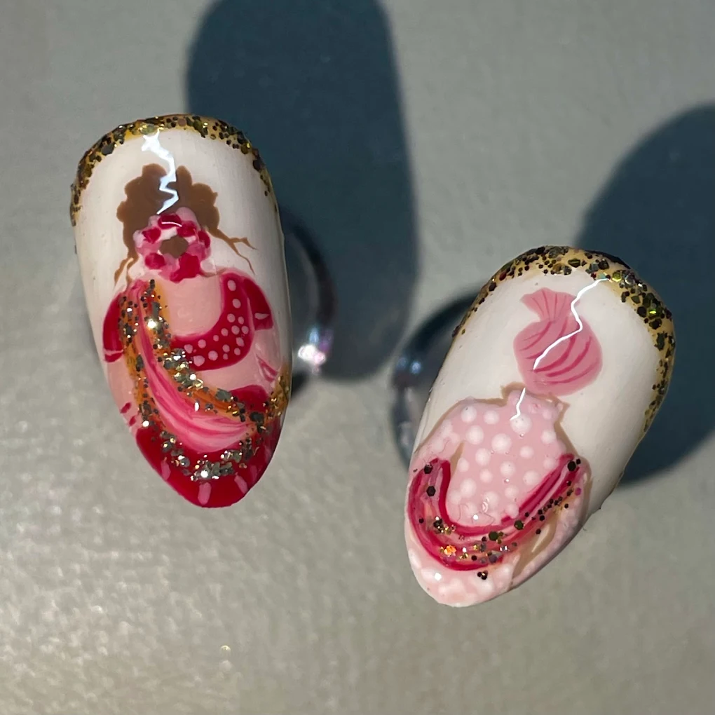 Mehzabeen nail and makeup studio salon Firozpur bridal nails