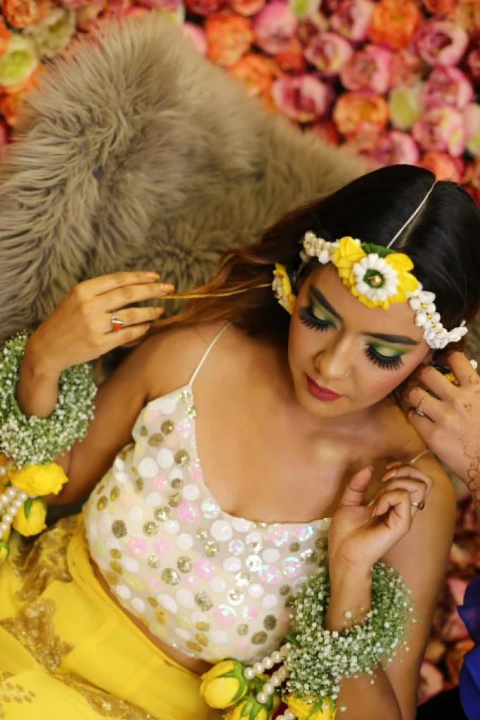 Glam Door Unisex Salon Panchkula haldi bride