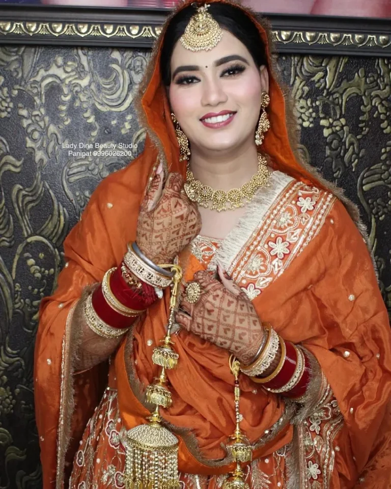 Lady Dina Beauty Makeup Studio Panipat bride 768x960