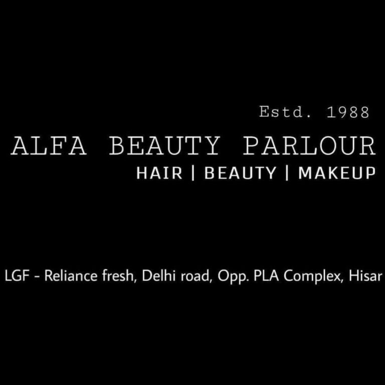 Alfa Beauty Parlour Hisar logo 768x767