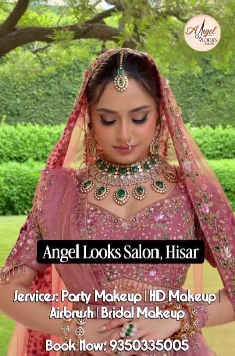 Angel Looks Salon Hisar bridal makeup