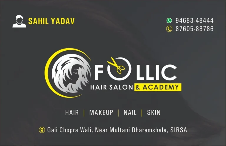 Follic Hair Salon Academy Sirsa logo 768x496
