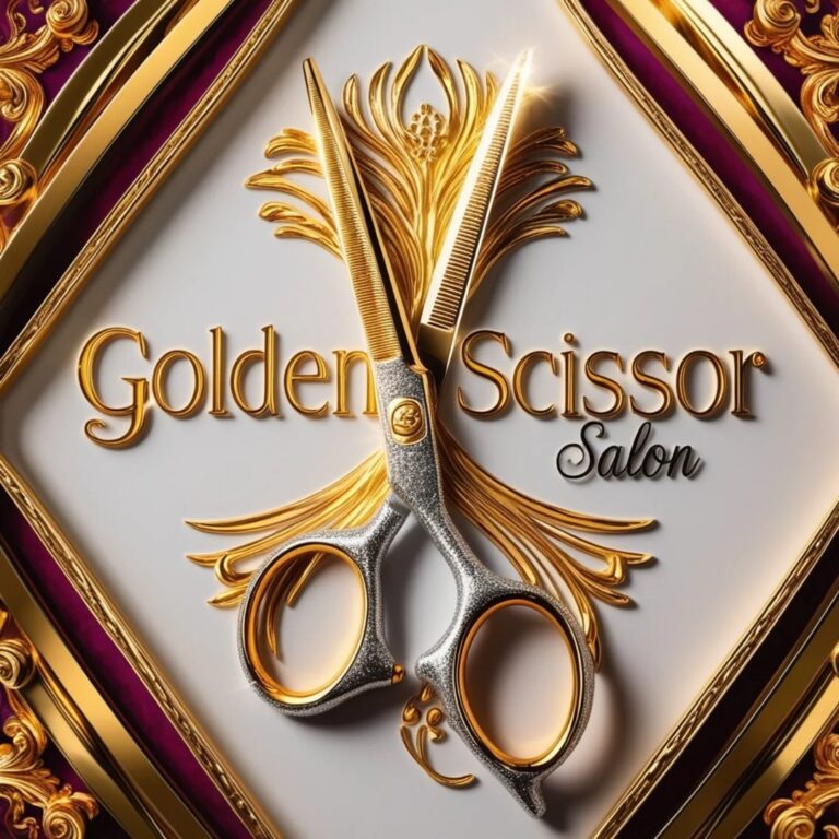 Golden Scissor Salon Sonipat logo 768x768