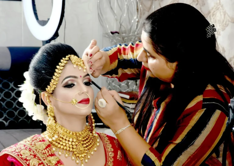 Kaya Beauty Salon Academy Kaithal bride makeup 768x545