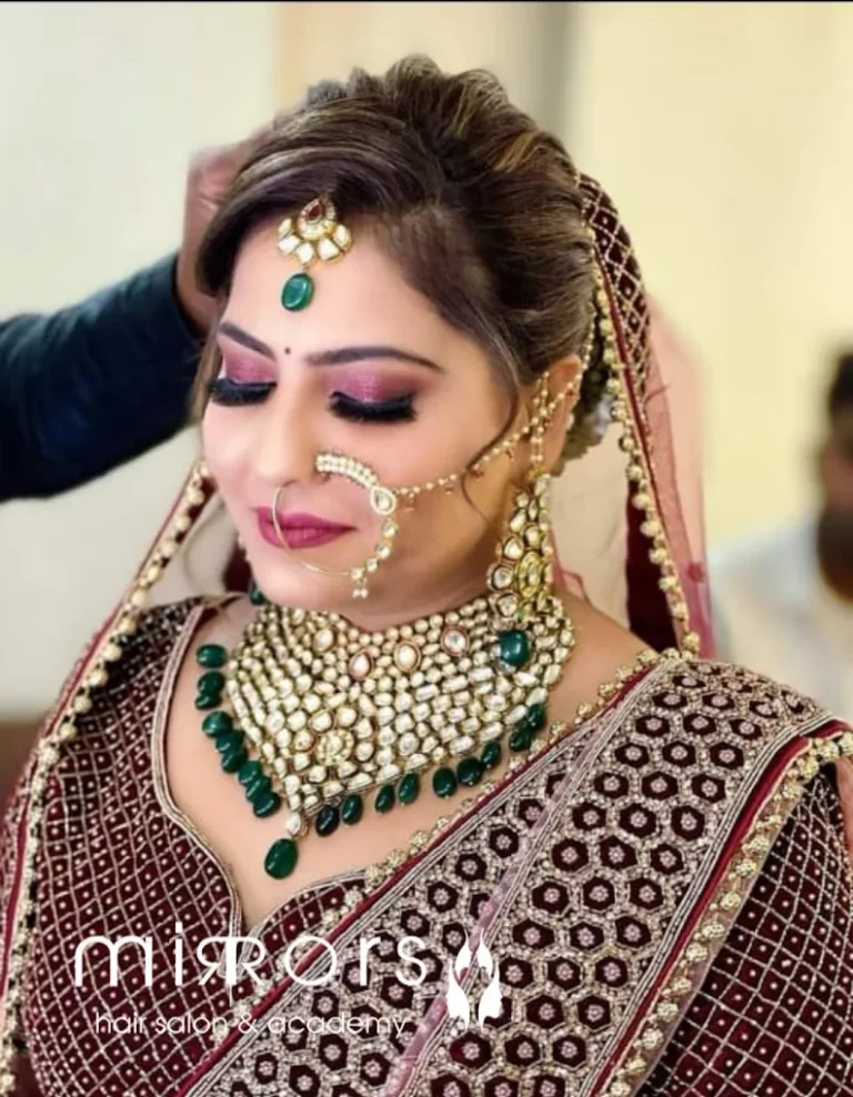 Mirrors Hair Salon Academy Rohtak bride 768x988