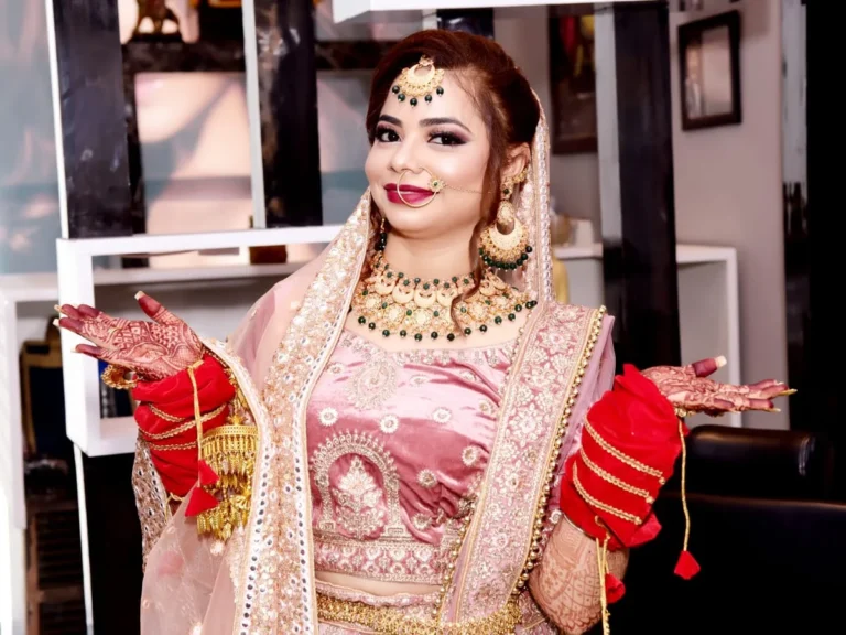Nik Makeovers Salon Academy Sonipat bride 768x576