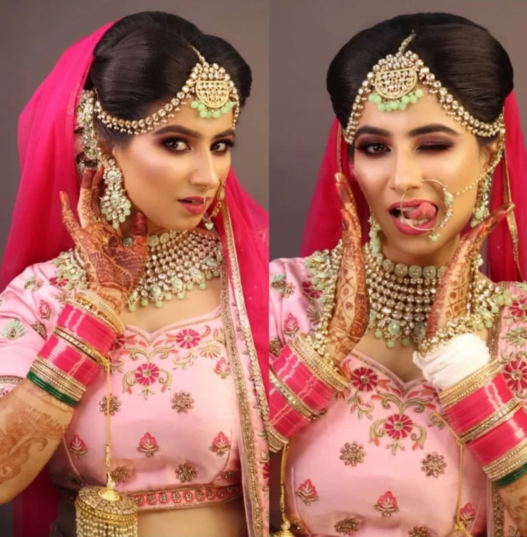 Shabana Makeovers Hisar bridal makeup 768x783