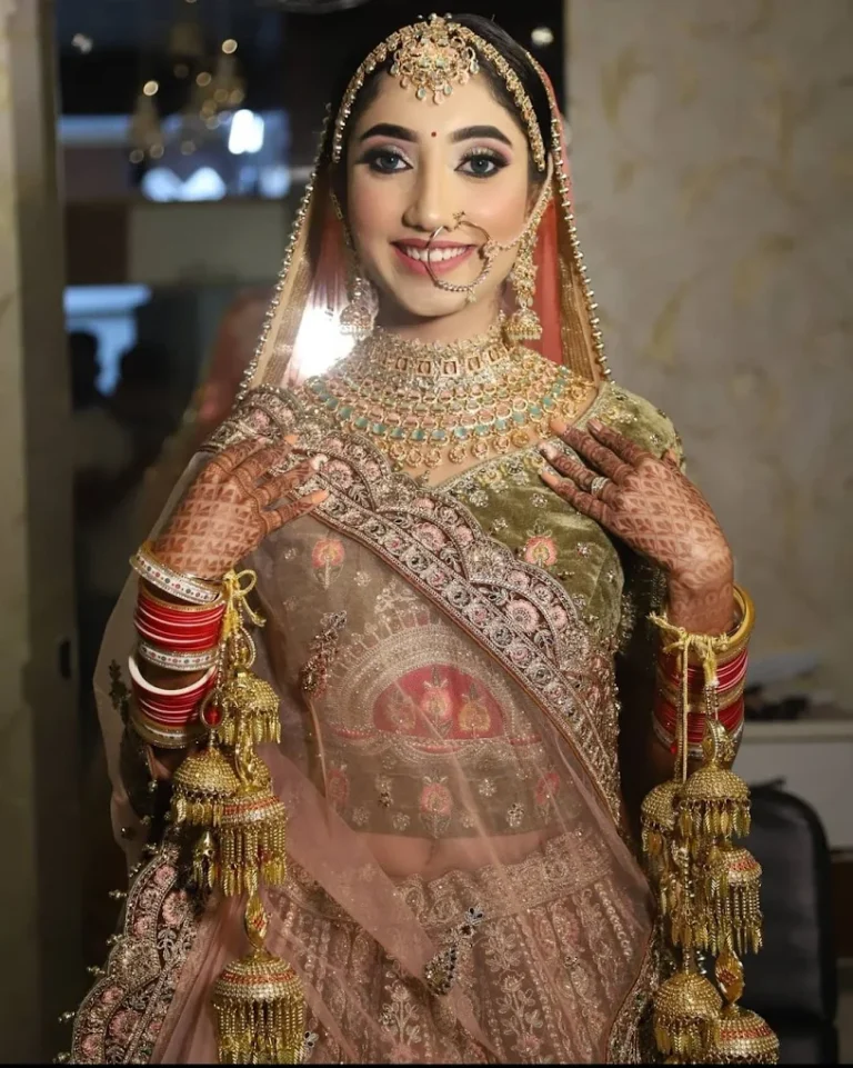 Shabana Makeovers Hisar bride 768x961