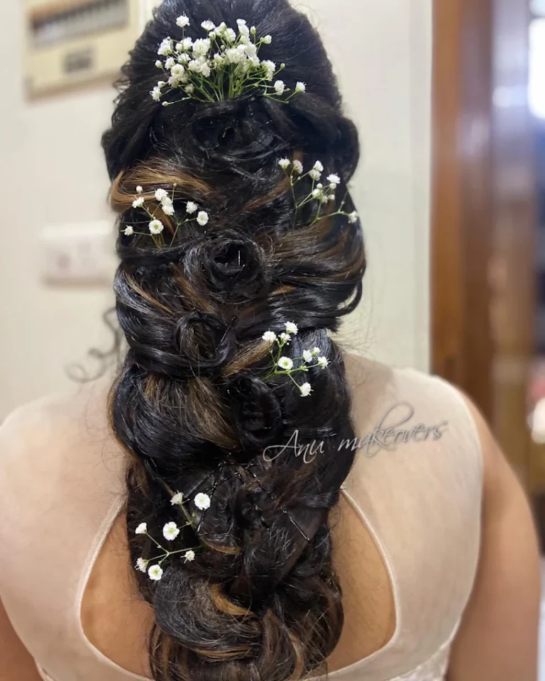 Anu Makeovers Beauty salon makeup Studio Faridabad hairdo 768x960