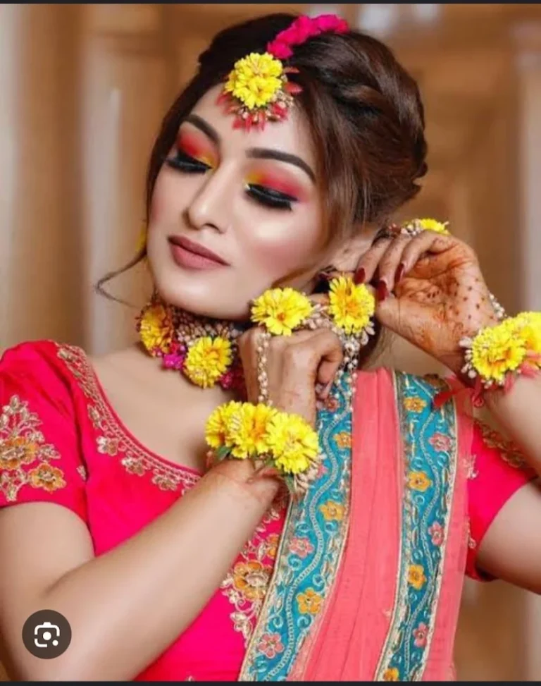 Darpan Salon Academy Dharuhera haldi bride 768x973