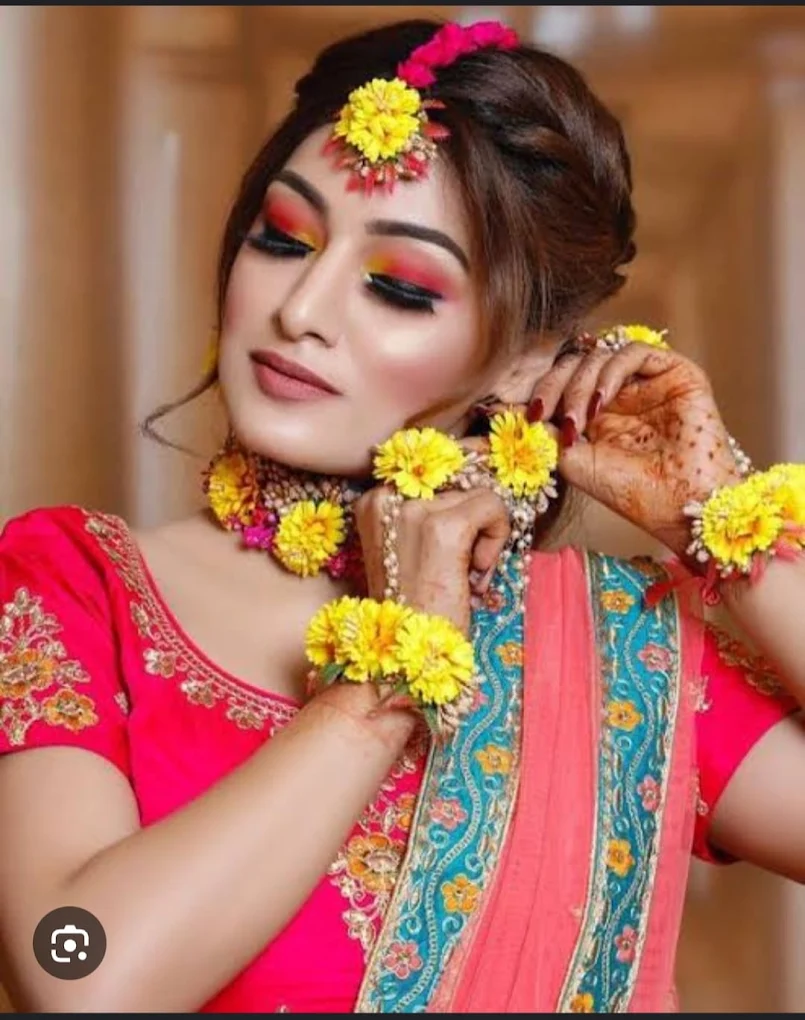 Darpan Salon Academy Dharuhera haldi bride