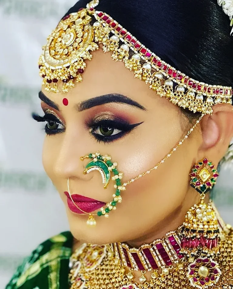 Gold Scissors Unisex Salon Rewari bride 768x952