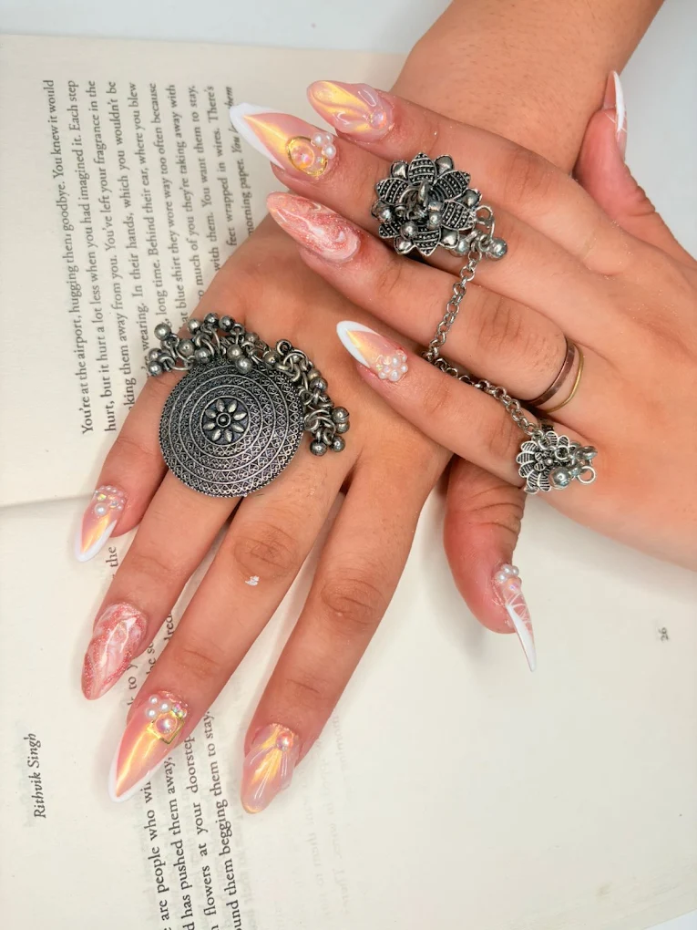 Just Glam Makeup Studio Faridabad nails
