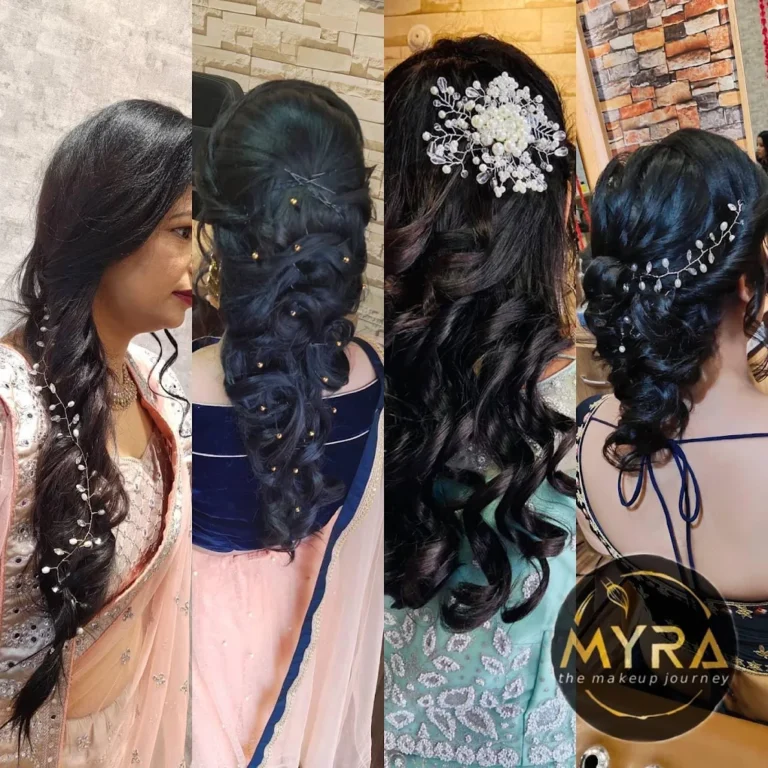 Myra The Makeup journey Salon Academy rewari hairstyle 768x768