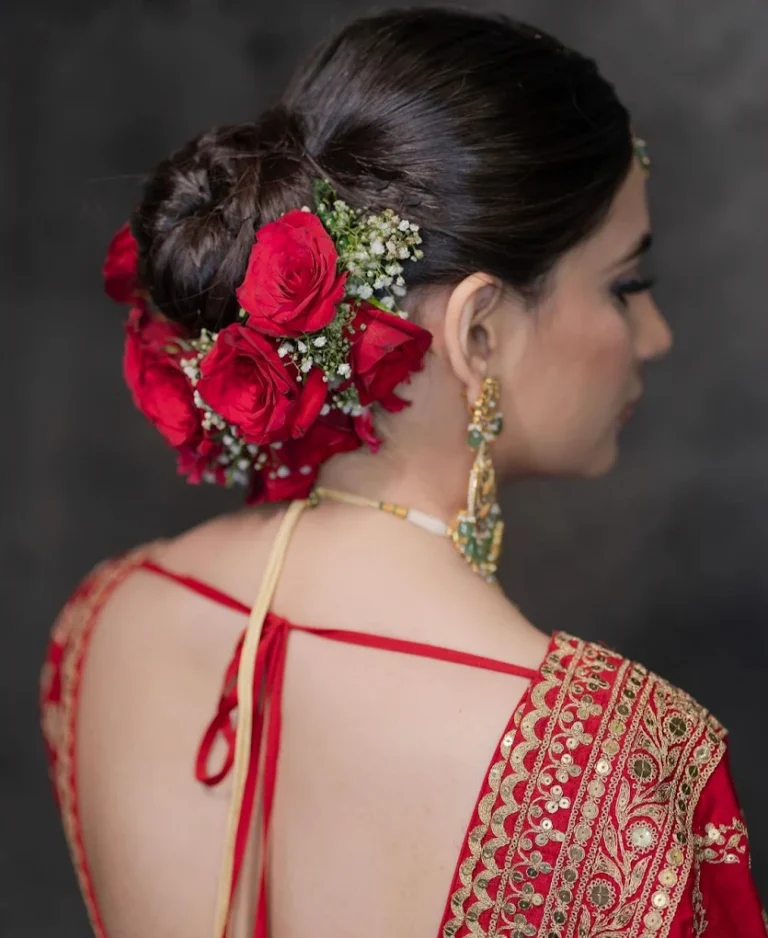 Pixel beauty Unisex salon by Geetika Mua Rewari bridal hairdo 768x938