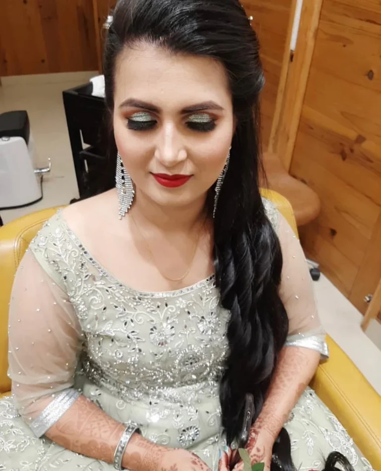 Cut Style Salon Jhajjar party makeup 768x951