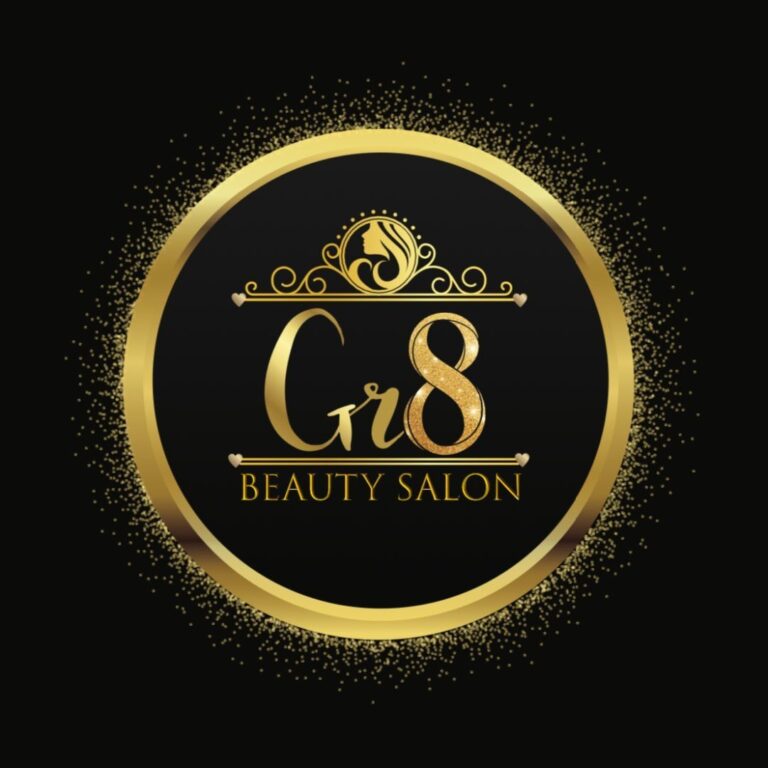 Gr8 Beauty salon cosmetics Jhajjar logo 768x768